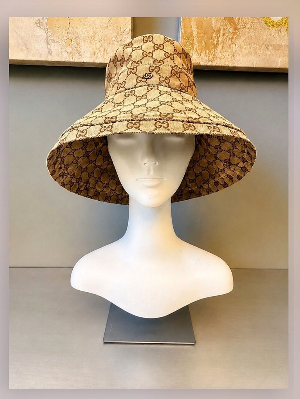 Gucci GG Monogram Wide Brim Bucket Hat